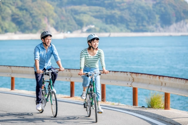 写真:とびしま海道サイクリングロード